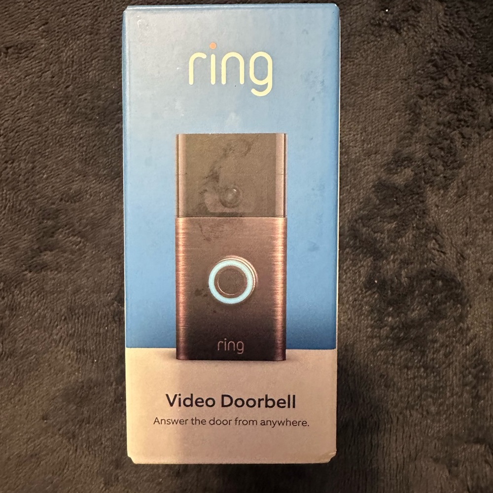 Ring Video Doorbell in Black and Bronze